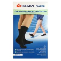 FeetPad chaussettes confort et protection noires pieds diabétiques taille 2