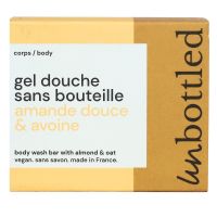 Gel douche sans bouteille amande douce et avoine vegan sans savon 110g