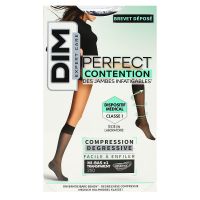 Perfect Contention mi-bas transparent noir 25D T39/41