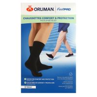 FeetPad chaussettes confort et protection noires pieds diabétiques taille 1