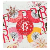 Coffret de 4 savons bienfaisants figuier gingembre rose bois d'orange