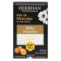 Miel de Manuka 12 billes fourrées IAA 10+