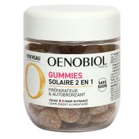 Solaire 2en1 préparateur et auto-bronzant sans sucre 60 gummies