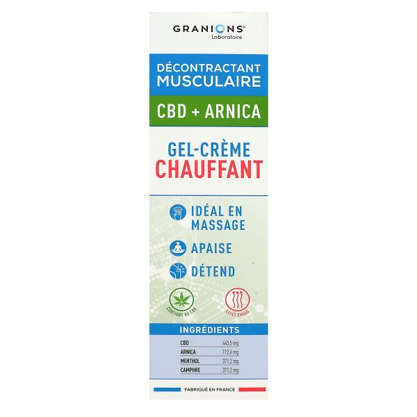 Gel creme chauffant CBD et arnica 75ml