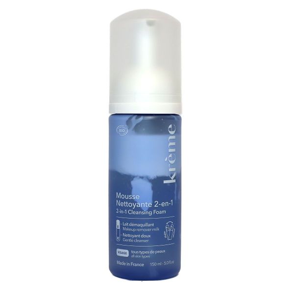 Mousse nettoyante 2en1 bio 150ml