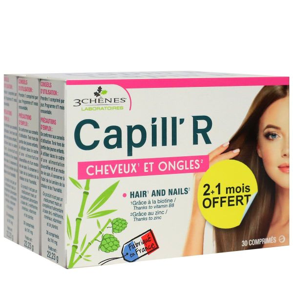 Capill'R cheveux et ongles 3 x 30 comprimés