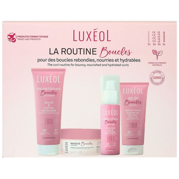 Coffret routine boucles 4 soins format voyage