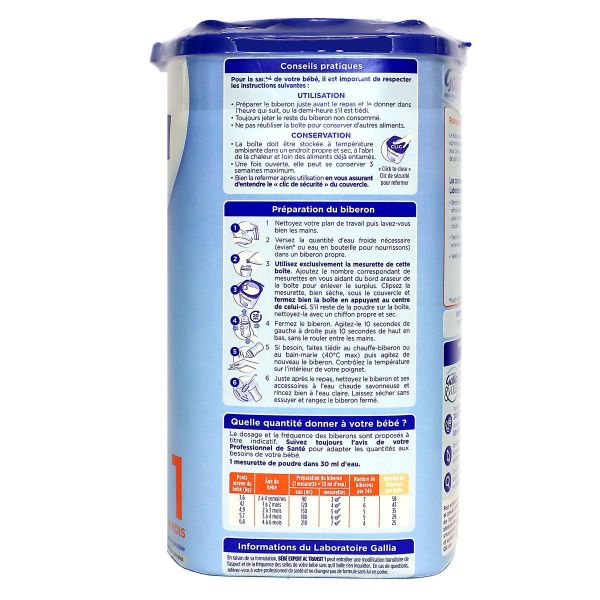 Expert AC transit lait 1er âge 800g