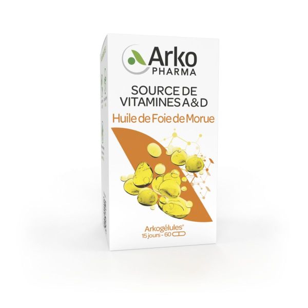 Arkogélules huile foie morue 60 capsules