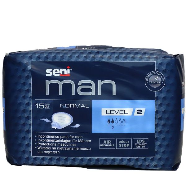 Man 15 protections masculines incontinence niveau 2