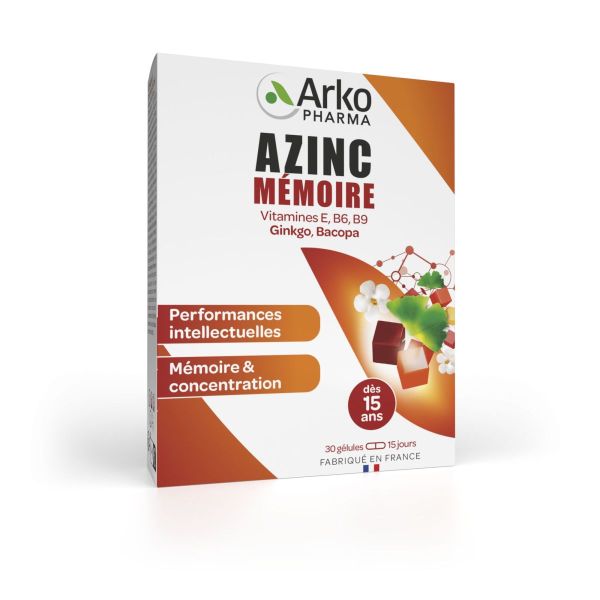 Azinc mémoire 30 gélules
