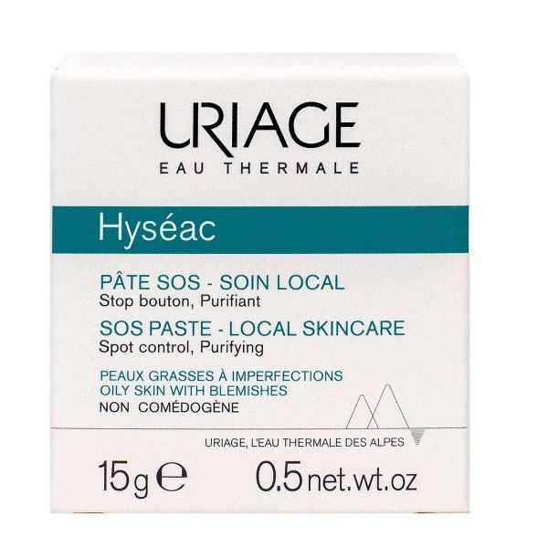 hyséac pâte sos d'uriage est un soin local purifiant à base d'argile