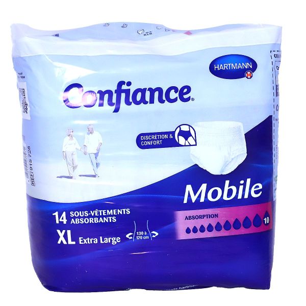 Mobile 14 sous-vêtements absorption 10 gouttes taille XL