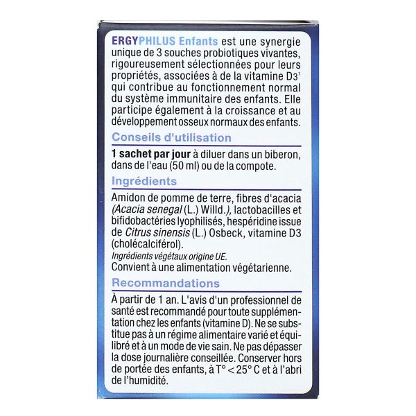 Ergyphilus Enfants probiotiques defenses naturelles 14 sachets