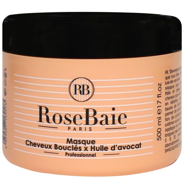 Masque cheveux bouclés frisés crépus huile d'avocat 500ml