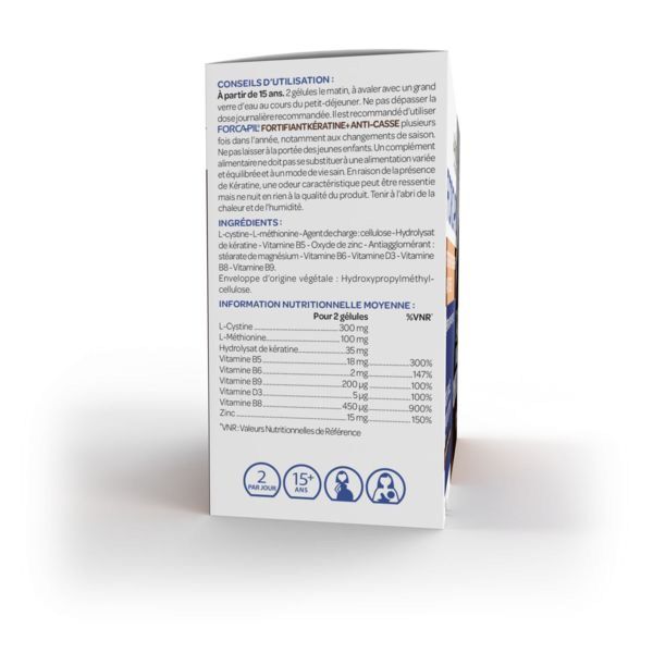 Fortifiant kératine programme 3 mois 180 gélules