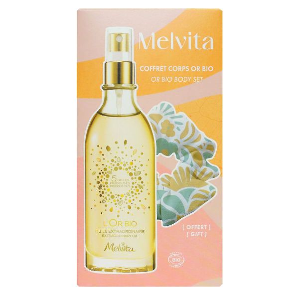 Coffret l'Or bio huile Extraordinaire 100ml + 1 chouchou offert