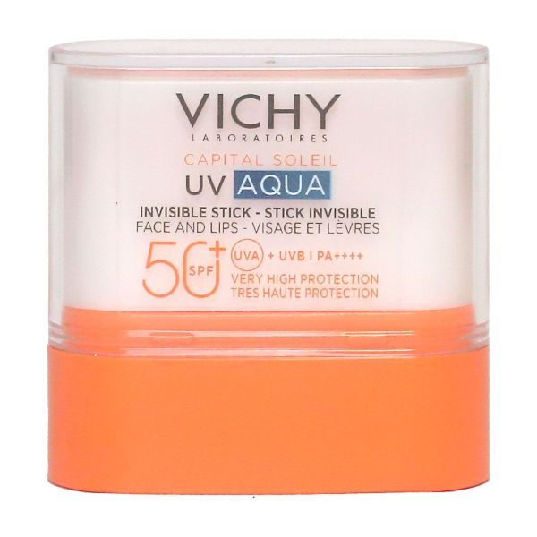 Capital Soleil UV Aqua stick solaire invisiblevisage SPF50+ 9g