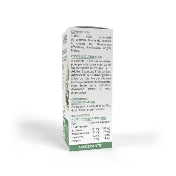 Huile essentielle n°28 romarin à cinéaole 10ml