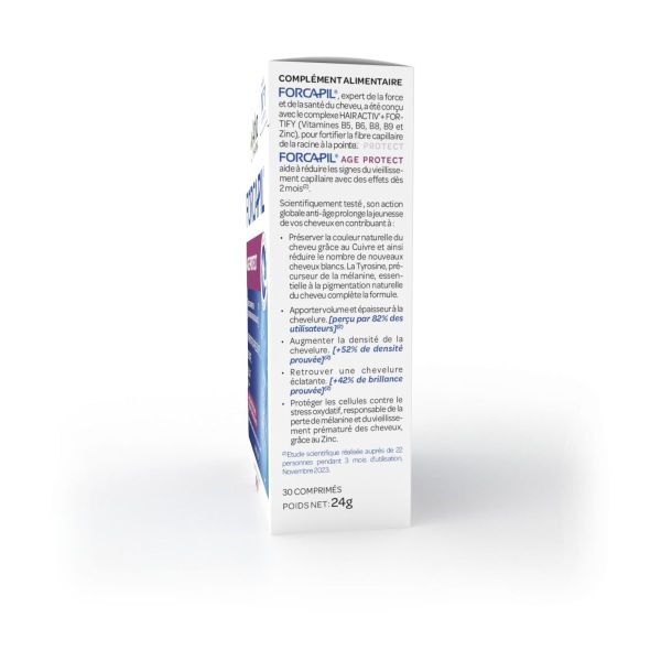 Forcapil Age Protect cheveux blancs et ternes 30 comprimés