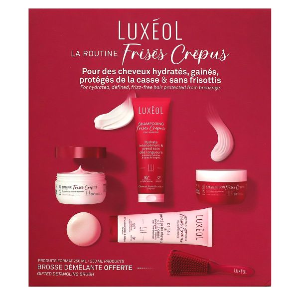 Coffret La Routine Frisés Crépus produits 250ml brosse démêlante offerte