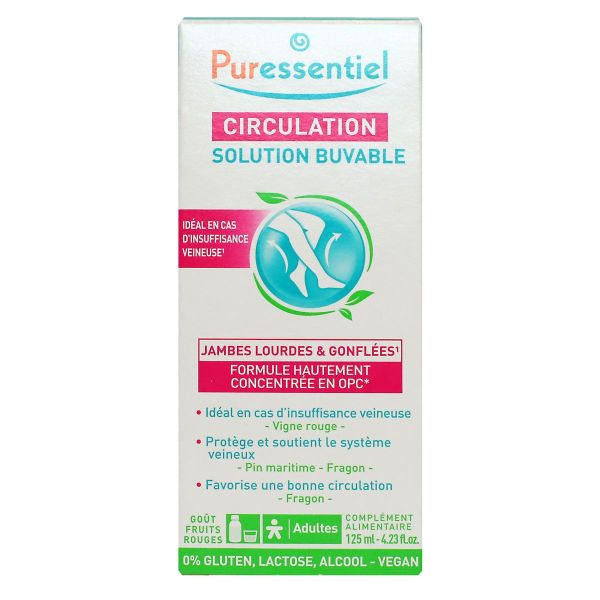 Circulation jambes lourdes et gonflées solution buvable 125ml