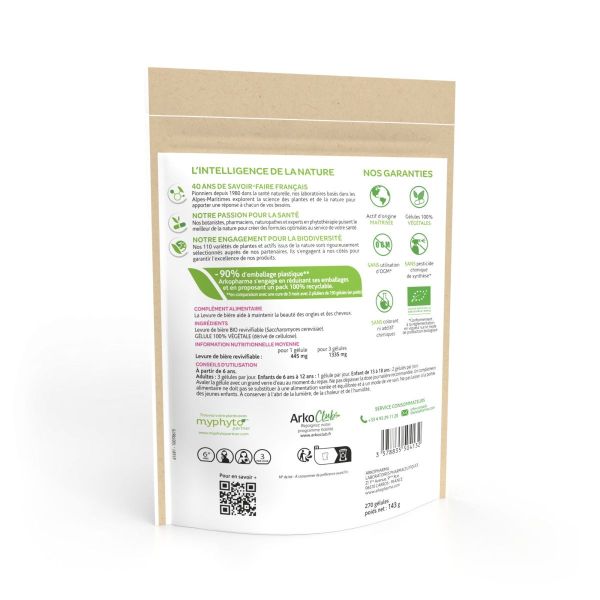 Arkogélules recyclable levure de bière bio 270 gélules