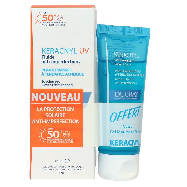 Keracnyl fluide anti-imperfections SPF50+ 50ml + gel moussant 40ml