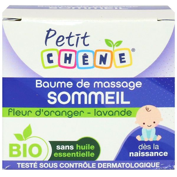 Petit Chêne baume de massage sommeil fleur d'oranger lavande 40ml