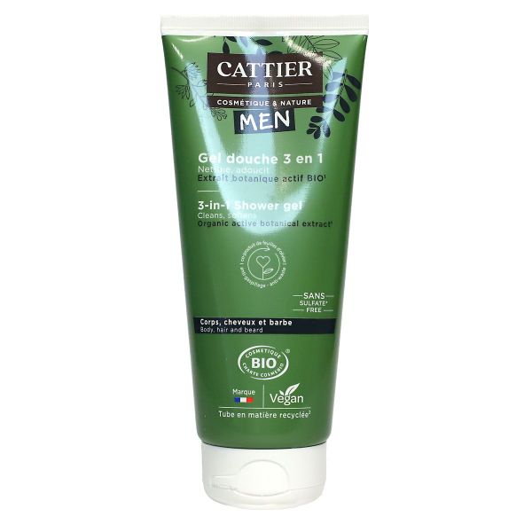 Homme gel douche 3en1 bio 200ml
