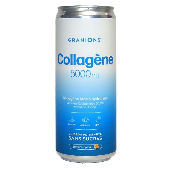 Boisson pétillante collagène marin 5000mg beauté tropicale 330ml